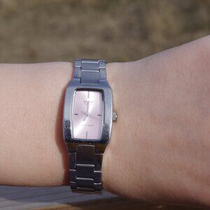 Ladies Pink & Silver Casio Watch